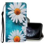 For iPhone 12 mini 3D Colored Drawing Horizontal Flip PU Leather Case with Holder & Card Slots & Wallet (Chrysanthemum)