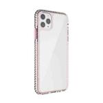 For iPhone 11 Pro Max 2 in 1 Ultra Clear Shockproof PC+ TPU Case with Removable Color Button (Pink)