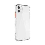 For iPhone 11 2 in 1 Ultra Clear Shockproof PC+ TPU Case with Removable Color Button (Orange)