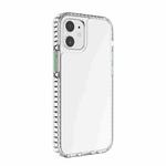 For iPhone 12 mini 2 in 1 Ultra Clear Shockproof PC+ TPU Case with Removable Color Button (Green)