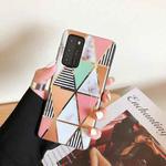 For Huawei P40 Electroplating Stitching Marble Pattern TPU Protective Case(Checkered)