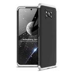 For Xiaomi Poco X3 GKK Three Stage Splicing Full Coverage PC Protective Case(Black Silver)