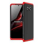 For Xiaomi Poco X3 GKK Three Stage Splicing Full Coverage PC Protective Case(Black Red)