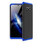 For Xiaomi Poco X3 GKK Three Stage Splicing Full Coverage PC Protective Case(Black Blue)