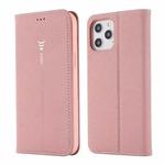 For iPhone 12 Pro Max GEBEI PU+TPU Horizontal Flip Protective Case with Holder & Card Slots(Rose Gold)