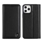 For iPhone 12 / 12 Pro GEBEI PU+TPU Horizontal Flip Protective Case with Holder & Card Slots(Black)