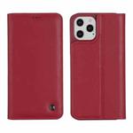 For iPhone 12 / 12 Pro GEBEI PU+TPU Horizontal Flip Protective Case with Holder & Card Slots(Red)