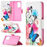 For Xiaomi Mi 10T / 10 Pro 5G Colored Drawing Pattern Horizontal Flip Leather Case with Holder & Card Slots & Wallet(Two Butterflies)