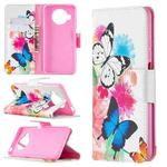 For Xiaomi Mi 10T Lite 5G Colored Drawing Pattern Horizontal Flip Leather Case with Holder & Card Slots & Wallet(Two Butterflies)