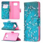 For Xiaomi Mi Poco X3 Colored Drawing Pattern Horizontal Flip Leather Case with Holder & Card Slots & Wallet(Plum Blossom)
