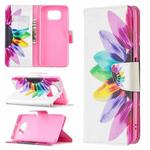 For Xiaomi Mi Poco X3 Colored Drawing Pattern Horizontal Flip Leather Case with Holder & Card Slots & Wallet(Sun Flower)