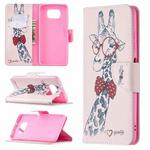 For Xiaomi Mi Poco X3 Colored Drawing Pattern Horizontal Flip Leather Case with Holder & Card Slots & Wallet(Giraffe)