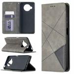 For Xiaomi Mi 10T Lite 5G Rhombus Texture Horizontal Flip Magnetic Leather Case with Holder & Card Slots(Grey)