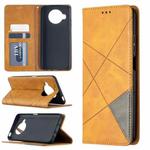For Xiaomi Mi 10T Lite 5G Rhombus Texture Horizontal Flip Magnetic Leather Case with Holder & Card Slots(Yellow)