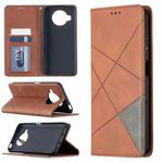 For Xiaomi Mi 10T Lite 5G Rhombus Texture Horizontal Flip Magnetic Leather Case with Holder & Card Slots(Brown)