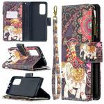 For Xiaomi Mi 10T / 10 Pro 5G Colored Drawing Pattern Zipper Horizontal Flip Leather Case with Holder & Card Slots & Wallet(Flower Elephants)