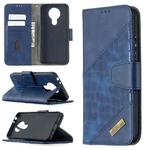For Nokia 3.4 Matching Color Crocodile Texture Horizontal Flip PU Leather Case with Wallet & Holder & Card Slots(Blue)