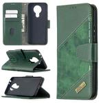 For Nokia 3.4 Matching Color Crocodile Texture Horizontal Flip PU Leather Case with Wallet & Holder & Card Slots(Green)