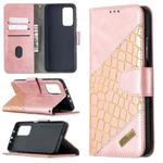 For Xiaomi Mi 10T / 10 Pro 5G Matching Color Crocodile Texture Horizontal Flip PU Leather Case with Wallet & Holder & Card Slots(Rose Gold)