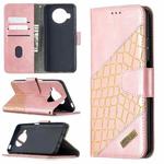 For Xiaomi Mi 10T Lite 5G Matching Color Crocodile Texture Horizontal Flip PU Leather Case with Wallet & Holder & Card Slots(Rose Gold)