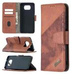 For Xiaomi Mi Poco X3 Matching Color Crocodile Texture Horizontal Flip PU Leather Case with Wallet & Holder & Card Slots(Brown)