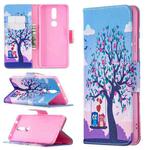 For Nokia 2.4 Colored Drawing Pattern Horizontal Flip Leather Case with Holder & Card Slots & Wallet(Owl)