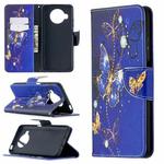 For Xiaomi Mi 10T Lite 5G Colored Drawing Pattern Horizontal Flip Leather Case with Holder & Card Slots & Wallet(Purple Butterfly)