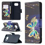 For Xiaomi Mi Poco X3 Colored Drawing Pattern Horizontal Flip Leather Case with Holder & Card Slots & Wallet(Butterfly)