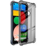 For Google Pixel 4a 5G IMAK All Coverage Shockproof Airbag TPU Case(Transparent Black)