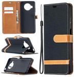 For Xiaomi Mi 10T Lite 5G Color Matching Denim Texture Leather Case with Holder & Card Slots & Wallet & Lanyard(Black)