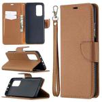 For Xiaomi Mi 10T 5G Litchi Texture Pure Color Horizontal Flip Leather Case with Holder & Card Slots & Wallet & Lanyard(Brown)