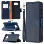 For Xiaomi Poco X3 Litchi Texture Pure Color Horizontal Flip Leather Case with Holder & Card Slots & Wallet & Lanyard(Dark Blue)