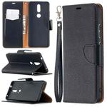 For Nokia 2.4 Litchi Texture Pure Color Horizontal Flip Leather Case with Holder & Card Slots & Wallet & Lanyard(Black)