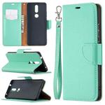 For Nokia 2.4 Litchi Texture Pure Color Horizontal Flip Leather Case with Holder & Card Slots & Wallet & Lanyard(Green)