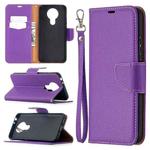 For Nokia 3.4 Litchi Texture Pure Color Horizontal Flip Leather Case with Holder & Card Slots & Wallet & Lanyard(Purple)