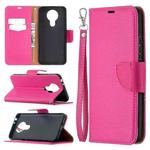For Nokia 3.4 Litchi Texture Pure Color Horizontal Flip Leather Case with Holder & Card Slots & Wallet & Lanyard(Rose Red)