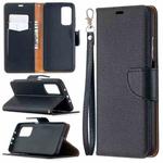 For Xiaomi Mi 10T 5G Retro Lambskin Texture Pure Color Horizontal Flip PU Leather Case with Holder & Card Slots & Wallet & Lanyard(Black)