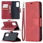 For Xiaomi Mi 10T 5G Retro Lambskin Texture Pure Color Horizontal Flip PU Leather Case with Holder & Card Slots & Wallet & Lanyard(Red)