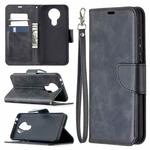 For Nokia 3.4 Retro Lambskin Texture Pure Color Horizontal Flip PU Leather Case with Holder & Card Slots & Wallet & Lanyard(Black)