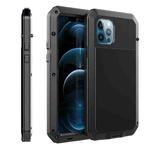 For iPhone 12 / 12 Pro Shockproof Waterproof Silicone + Zinc Alloy Protective Case(Black)
