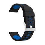 For Samsung Galaxy Watch 3 41mm Three Row Holes Silicone Watch Band(Blue Blue)