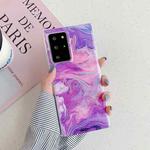 For Samsung Galaxy A51 Laser Marble Pattern TPU Protective Case(Purple Marble)