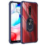 For Xiaomi Redmi 8A Shockproof Transparent TPU + Acrylic Protective Case with Ring Holder(Blue)