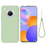 For Huawei Y9a Pure Color Liquid Silicone Shockproof Full Coverage Case(Green)