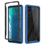 For Motorola Moto Edge Starry Sky Solid Color Series Shockproof PC + TPU Protective Case(Royal Blue)