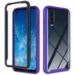 For Motorola Moto G8 Starry Sky Solid Color Series Shockproof PC + TPU Protective Case(Purple)