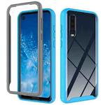 For Motorola Moto G8 Starry Sky Solid Color Series Shockproof PC + TPU Protective Case(Light Blue)