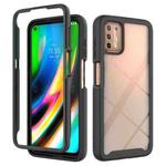 For Motorola Moto G9 Plus Starry Sky Solid Color Series Shockproof PC + TPU Protective Case(Black)