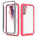 For Motorola Moto One Fusion Plus Starry Sky Solid Color Series Shockproof PC + TPU Protective Case(Red)
