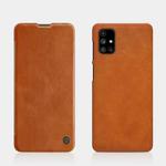 For Samsung Galaxy M51 NILLKIN QIN Series Crazy Horse Texture Horizontal Flip Leather Case with Card Slot(Brown)